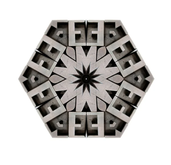 Symmetrisches Design Mit Typenelementen Neutralen Farben — Stockfoto