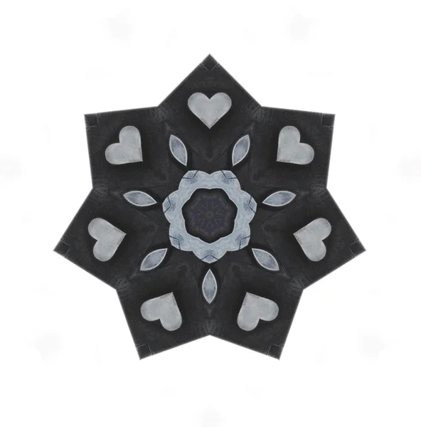 Light Gray Hearts Star Shape — Stock Photo, Image