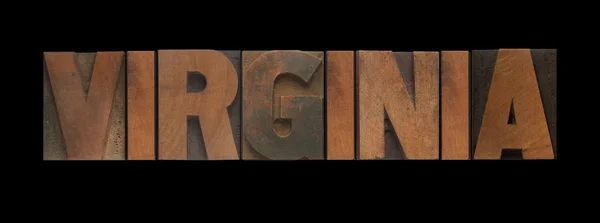 Virginia in old wood type — Stock Photo, Image