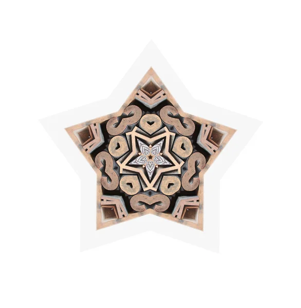 Estrela tipo madeira — Fotografia de Stock