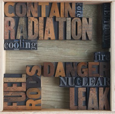 Radiation danger words clipart