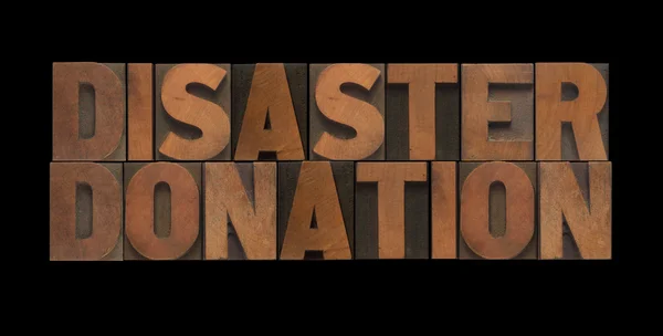Katastrof donation — Stockfoto