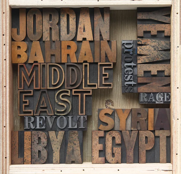 Ortadoğu kelimeler — Stok fotoğraf