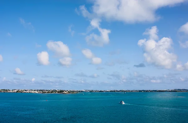 Bermuda Kustlinjen Utsikten Från Havet Mot Kusten — Stockfoto