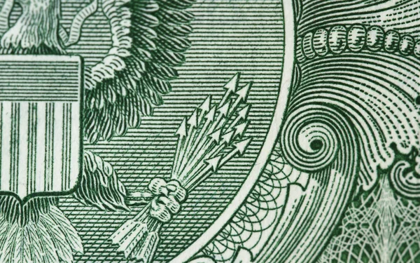 13 flechas de uma nota de dólar — Fotografia de Stock