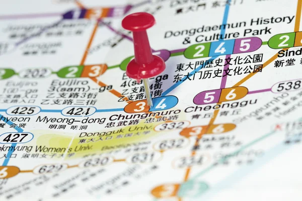 Metrokaart van Seoel — Stockfoto