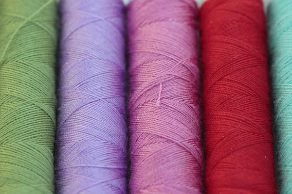 stock image Spools of many colors of thread