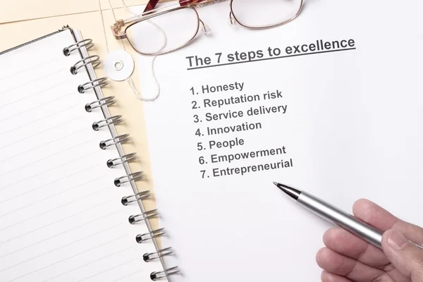 7 steps to excellence — Stock Photo, Image