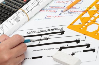 Fabrication schedule clipart