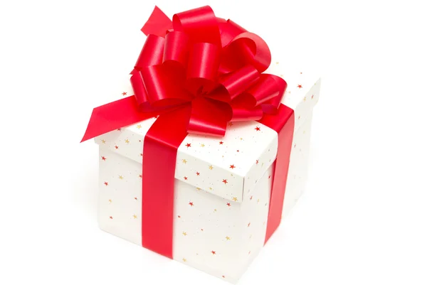 Caja de regalo blanca — Foto de Stock