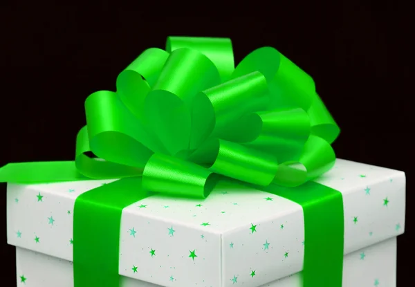 Gift box on black — Stock Photo, Image