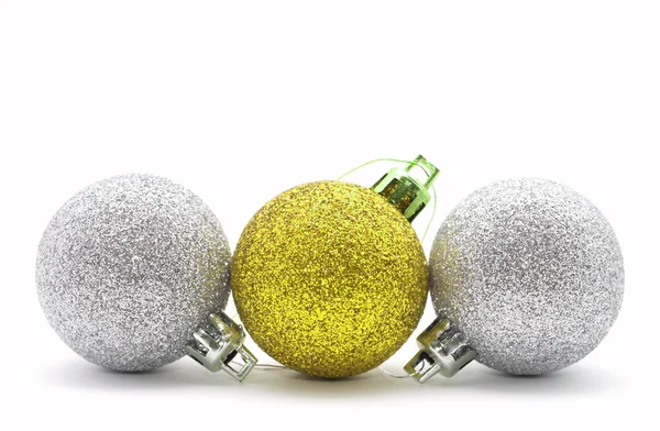 Sparkle christmas baubles — Stock Photo, Image