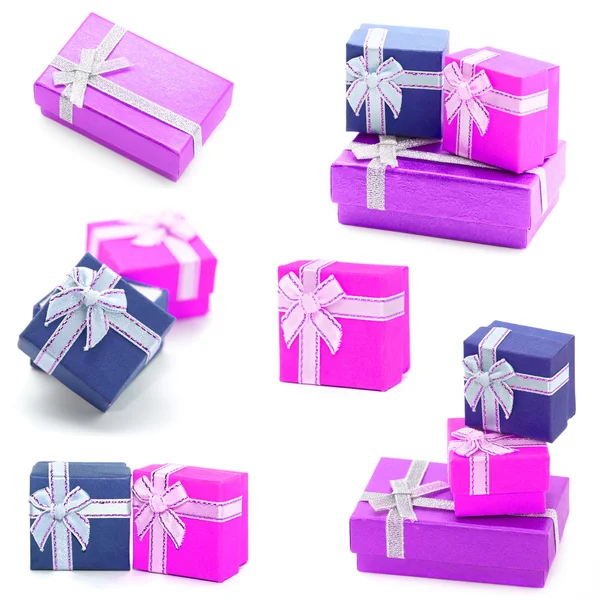 Sammlung von Geschenkboxen — Stockfoto