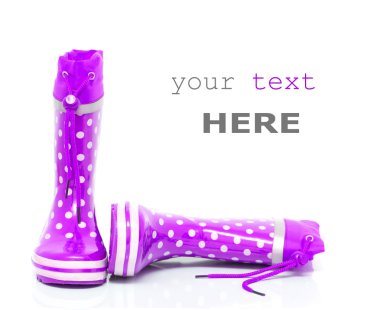 Purple rubber boots clipart