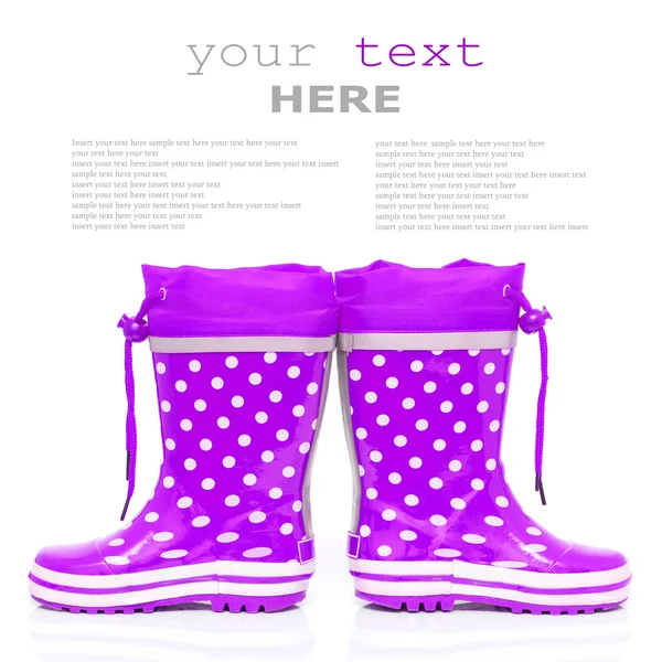 Фіолетовий гумові чоботи — стокове фото