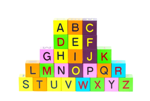 Träblock med bokstäver — Stockfoto