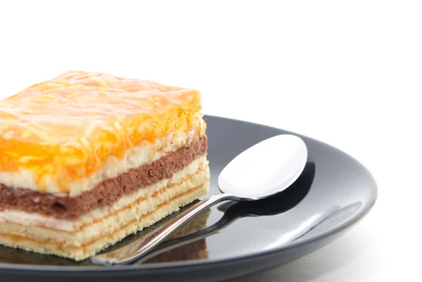 Ciasto na talerzu — Zdjęcie stockowe