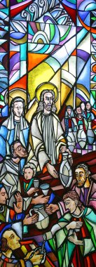 The Wedding at Cana, stained glass clipart
