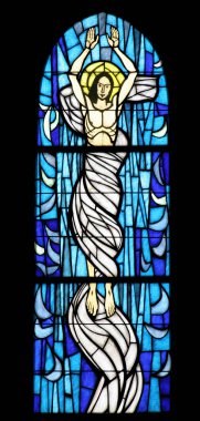 Resurrection of Jesus, stained glass clipart