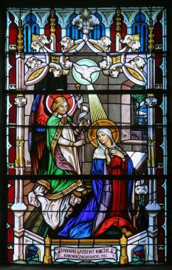 The Annunciation, stained glass clipart