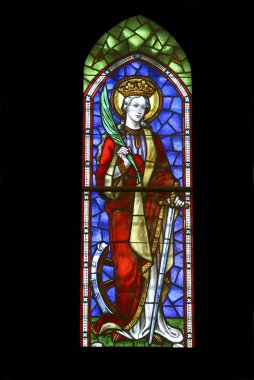 Saint catherine İskenderiye, vitray