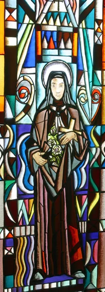 Heilige Elisabeth Von Ungarn Glasmalerei — Stockfoto