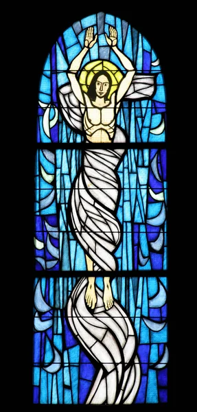 Resurrection Jesus Stained Glass — Stock Photo, Image
