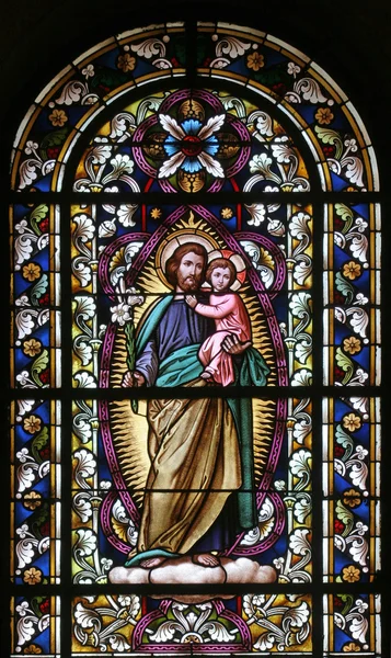 Sfântul Iosif cu copilul Isus — Fotografie, imagine de stoc