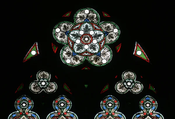Χρωματισμένο Γυαλί Τον Καθεδρικό Ναό Του Ζάγκρεμπ — Φωτογραφία Αρχείου