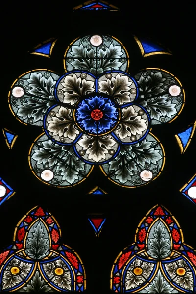 Gebrandschilderd glas, de kathedraal van zagreb — Stockfoto