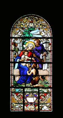Holy Family, stained glass clipart