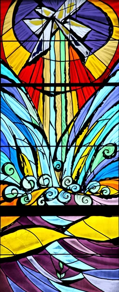 Johannes Döparen Guds Lamm Målat Glas — Stockfoto
