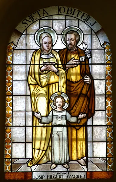 Holy Family Stained Glass — Stock Photo, Image
