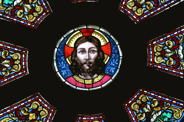 Isus Basilica Sfânta Fecioară Maria Marija Bistrica Croaţia Vitralii — Fotografie, imagine de stoc