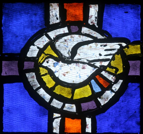 Άγιο Πνεύμα Πουλί Χρωματισμένο Γυαλί — Φωτογραφία Αρχείου