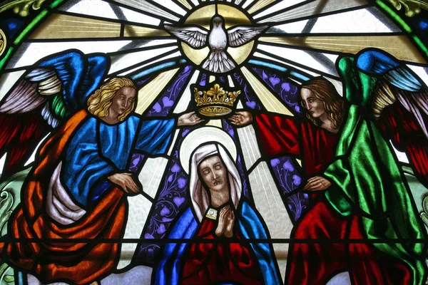 Den velsignede jomfru Marias kroning - Stock-foto