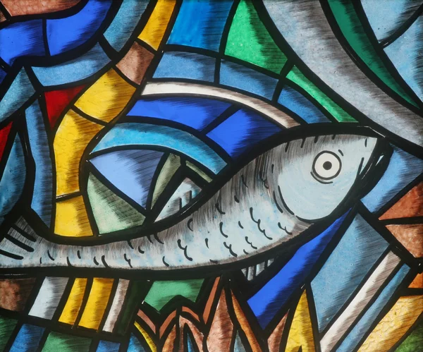 Рыба Icthus Древний Христианский Символ — стоковое фото