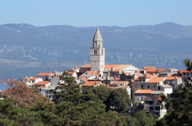 vrbnik şehir, Adriyatik Island krk, Hırvatistan