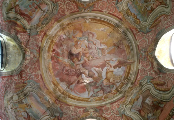 God de vader, detail van de kerk fresco — Stockfoto