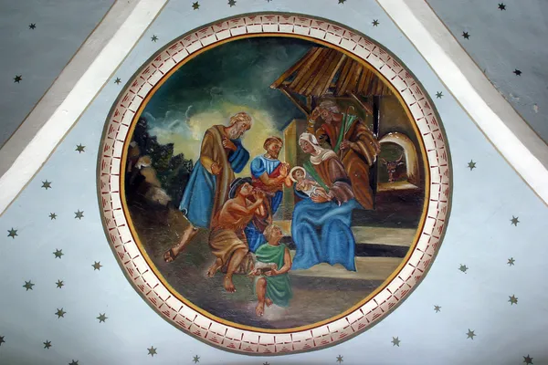 Nativity Scene, Adoration of the Shepherds — Stock Photo, Image