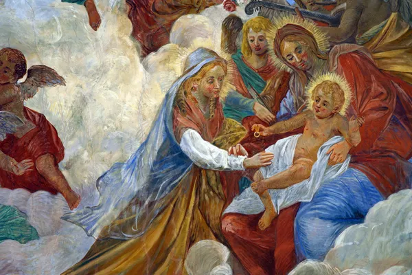 Помолвка святой Екатерины Александрийской — стоковое фото