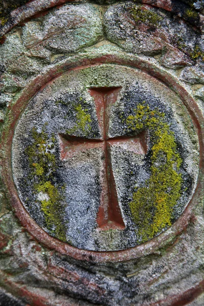 Stone cemetery cross — Stock Photo, Image