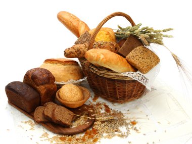 Different bread products clipart