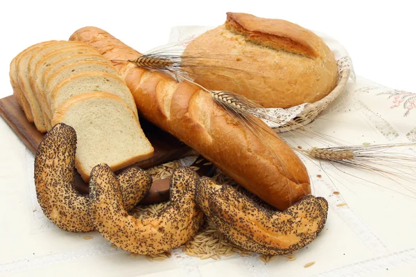 不同的面包产品 — 图库照片