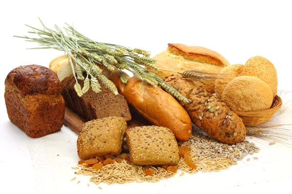 Verschiedene Brotprodukte — Stockfoto