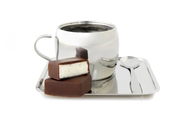 Souffle in chocolade met koffie — Stockfoto