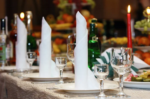 Service Table Pour Souper Dans Restaurant — Photo