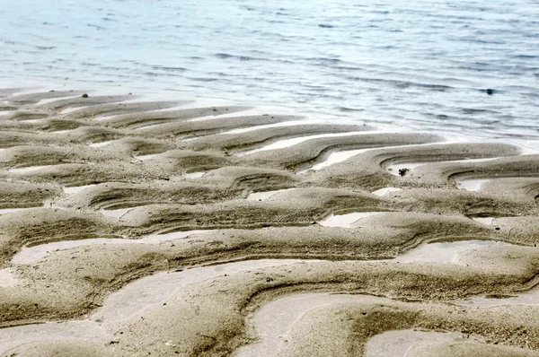 Zand rimpelingen in een strand — Stockfoto