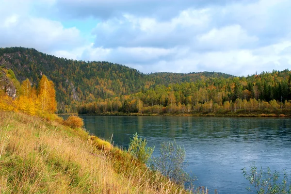 stock image Autumn landscape with river