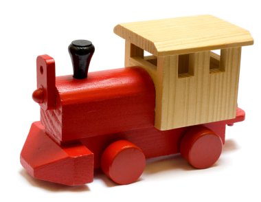 Wooden toy train clipart